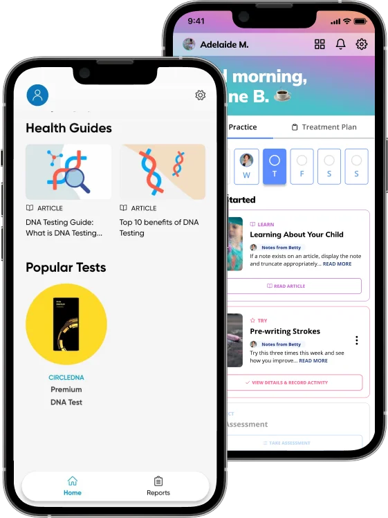 Screenshot of HealthTech webapp user dashboard